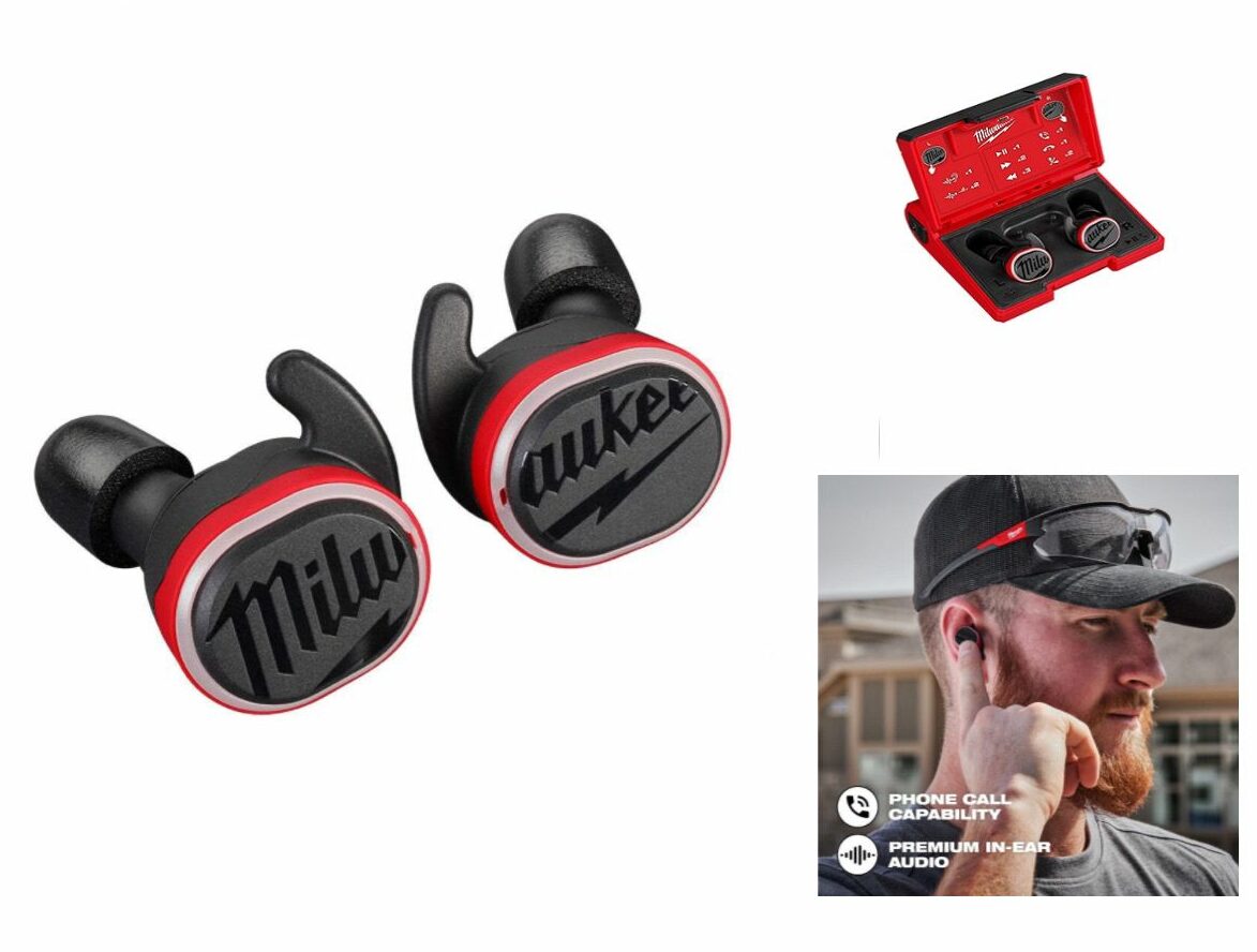 milwaukee-earbuds-e1717674870359.jpg Milwaukee Bluetooth Jobsite Ear Buds - Image 1