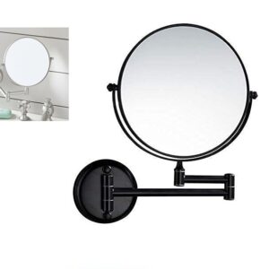 Wall Mounted Magnifying Makeup Mirror - 3, Black