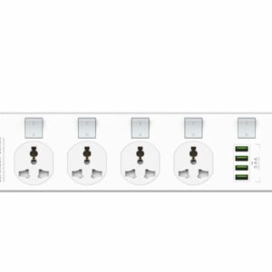 C-House Fast Charging Socket with Multiple Outlets & USB Ports (4 sockets + 4 USB A)