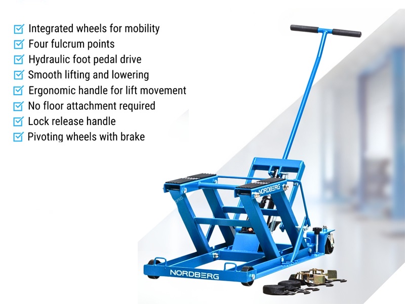 nord113.jpg Nord 500kg Hydraulic Motorcycle Lift - Image 1