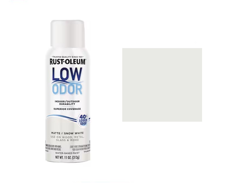 odor1.jpg Rustoleum Low Odor Water Based Spray Paint - Matte Snow White - Image 1
