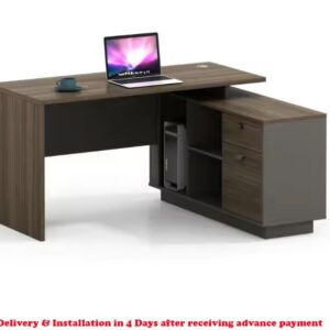 Executive Office Desk with Cabinet - 1