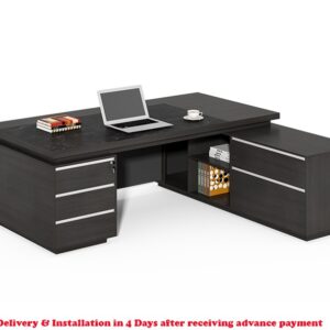 Executive Office Desk with Cabinet - 8