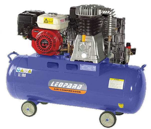 petrol-100l-e1662385046954.jpg LEOPARD Petrol Air Compressor 100 Ltr - Image 1