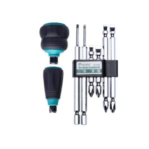 Pro's Kit 10-in-1 Ratchet Screwdriver Set: Tackle Diverse Screw Driving Jobs