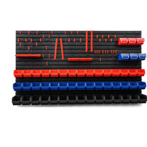 Qbrick System Wall Mount Panel with Bins and Hooks
