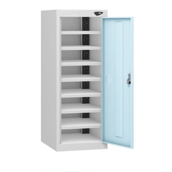 Mobile Charging Cabinet with Shelves