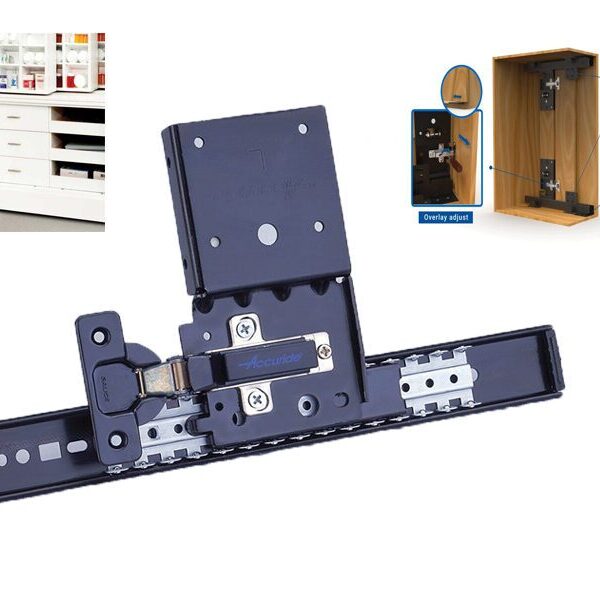 Effortless Sliding: Rockler Door Slide Kit with Hinges (16")