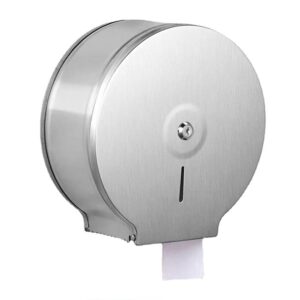 Wall Mount Toilet Paper Roll Dispenser (Metal Body) - 1, Matte Silver