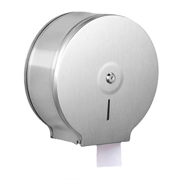 Wall Mount Toilet Paper Roll Dispenser (Metal Body) - 1, Matte Silver