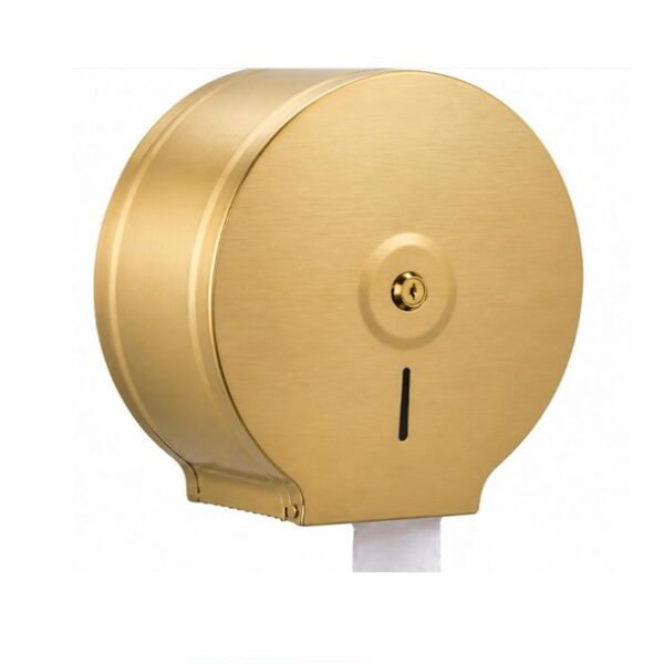 Wall Mount Toilet Paper Roll Dispenser (Metal Body) - 3, Matte Gold