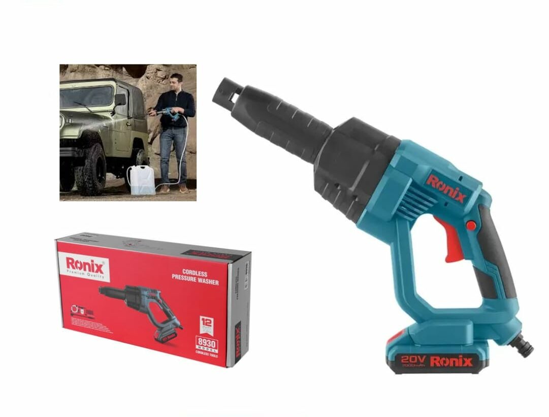 ronix-20v-pressure-e1714828912764.jpg Ronix 20V Cordless Pressure Washer: Convenient Cleaning Power (with Battery & Charger) - Image 1