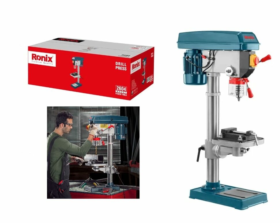 ronix35-e1695742124730.jpg Ronix 550W Drill Press with Bench Vice: Precision Drilling for Wood & Metal - Image 1