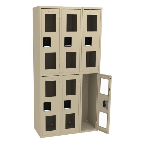 6 Door Metal See Through Cabinet