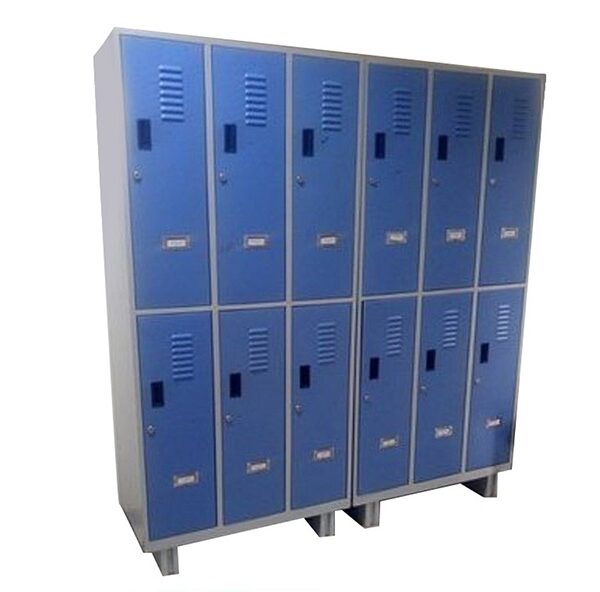 12 Door Metal Employees Locker - Gray/Blue
