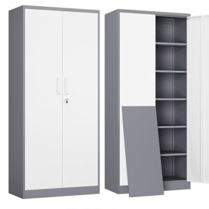 Medium Duty Filing Cabinet - Gray/White