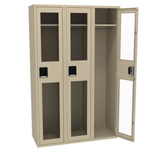 3 Door Metal See Through Cabinet