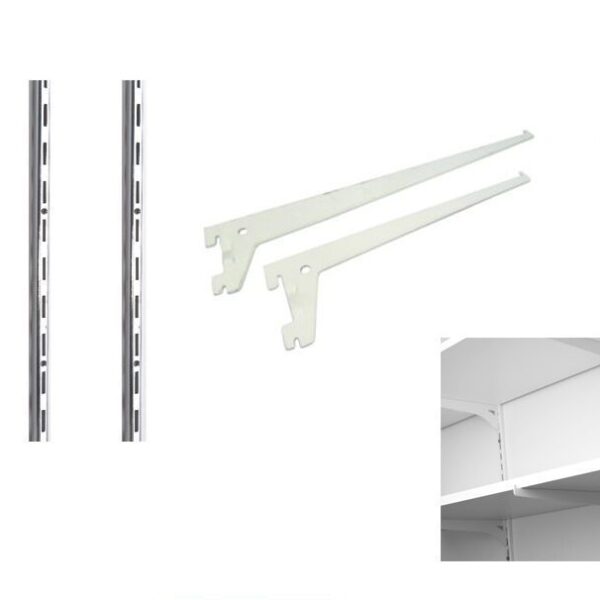 Maximum Support for Industrial Storage: Mastershelf Single Slot Channel Brackets (2m x 24")