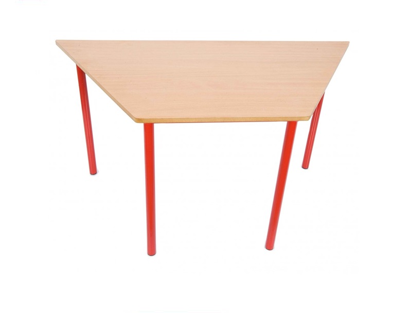 school5.jpg Trapezodial School Table Wood + Metal #5 - Image 1