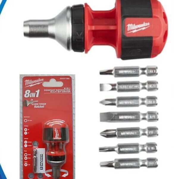 Milwaukee 8-in-1 Multi Bit Screwdriver: Tackle Diverse Screw Jobs Efficiently
