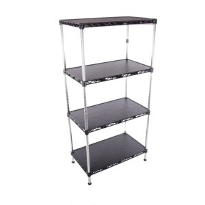 4 Tier Shelf Basket - Black