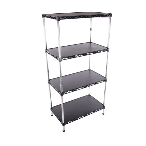 4 Tier Shelf Basket - Black