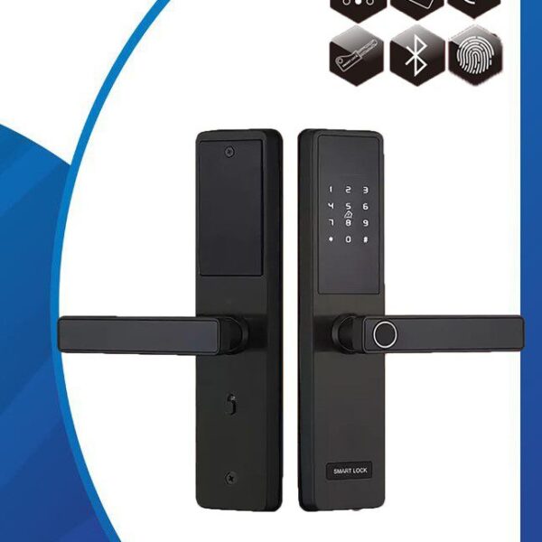Premium Smart Door Lock with Fingerprint Scanner, Keypad, and Remote Control for Wooden Door