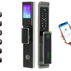 Premium Smart Door Lock with Fingerprint Scanner, Keypad, and Wi-Fi for Aluminium Door