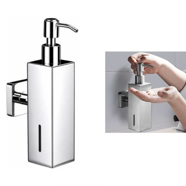 Wall Mount Liquid Soap Dispenser (Metal Body) - 2, Chrome