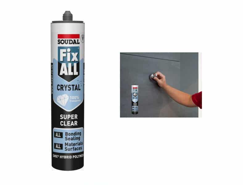 soudal14-e1717684990591.jpg Soudal Crystal Clear Fix All Surface Silicone - Image 1