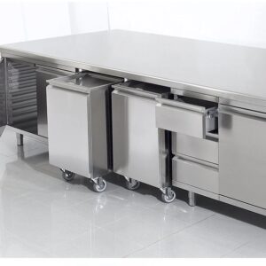Stainless Steel Island with Trolleys