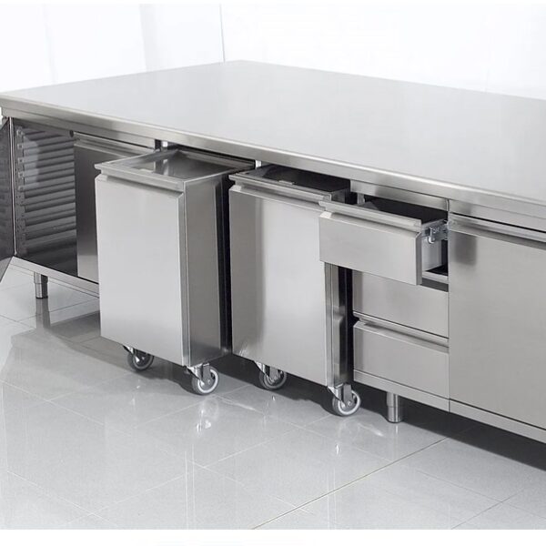 Stainless Steel Island with Trolleys