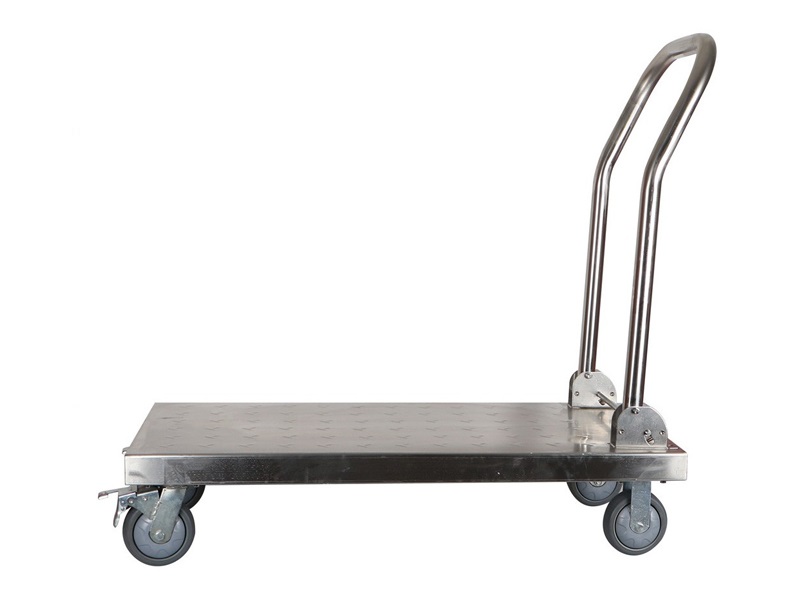 ss-trolley-300.jpg Foldable Stainless Steel Trolley with Platform 50 x 100 cm - Image 1