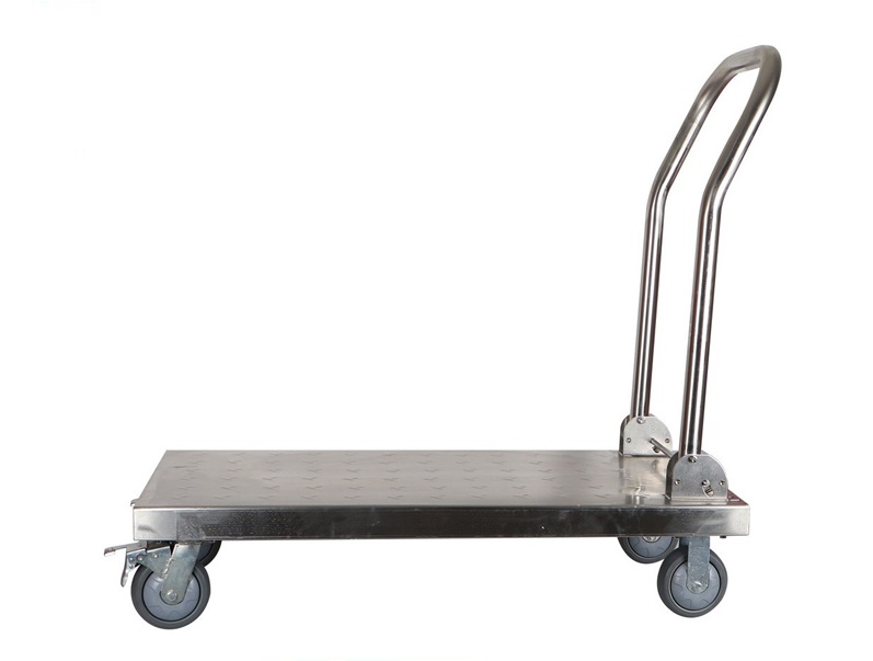 ss-trolley-300b.jpg Foldable Stainless Steel Trolley with Platform 60 x 100 cm - Image 1