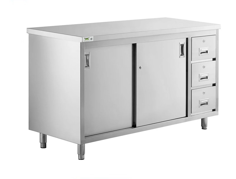 ss-work6.jpg Stainless Steel 316 Worktable with Cabinet & Drawer - Image 1