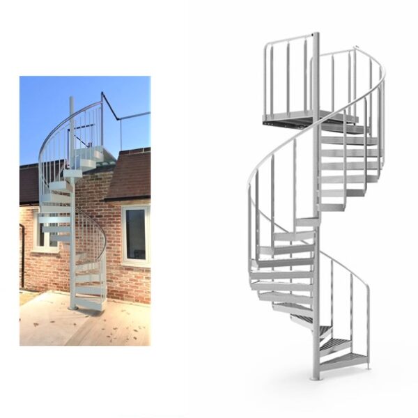 Stainless Steel Spiral Staircase 140 x 300 cm (for Indoor & Outdoor Purpose)