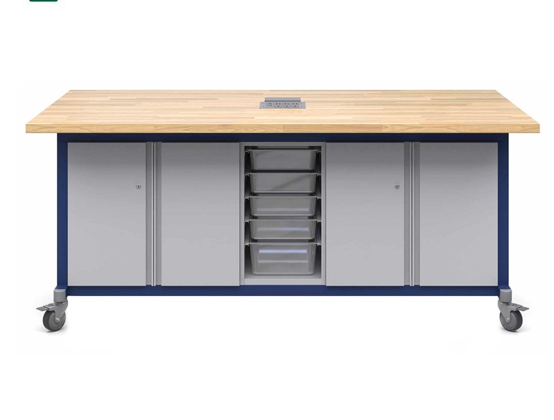 store18.jpg Ultra Premium Rolling Workbench with Cabinet 2 mtr - Blue / Gray - Image 1