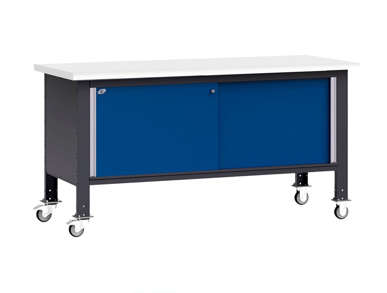 store20.jpg Ultra Premium Rolling Workbench with Cabinet 2 mtr - Blue - Image 1