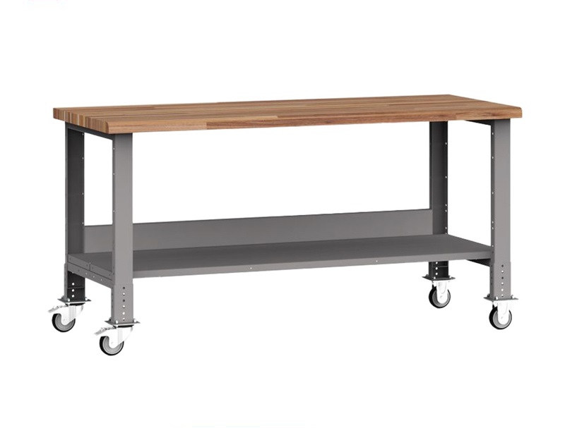 store21.jpg Heavy Duty Rolling Workbench with Shelf 2 mtr - Gray - Image 1