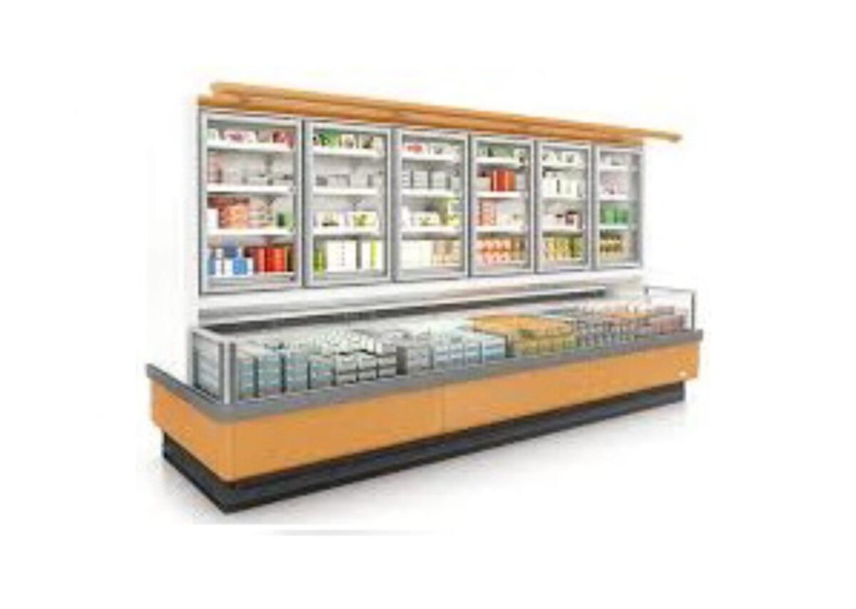 6 Doors Display Cabinet with Freezer (compressor outside) - Image 1