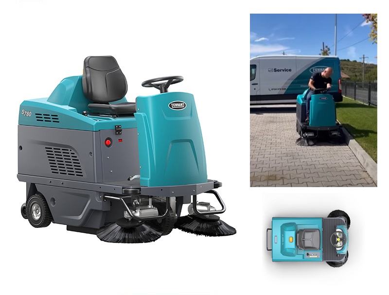 tennant8.jpg Tennant S780 Battery Powered Ride-On Floor Sweeper - Image 1