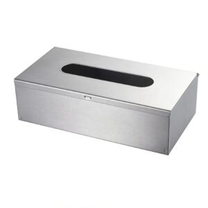 Metal Tissue Box Cover - 1, Silver