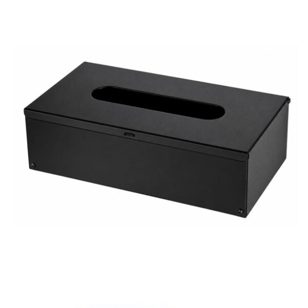 Metal Tissue Box Cover - 3, Matte Black