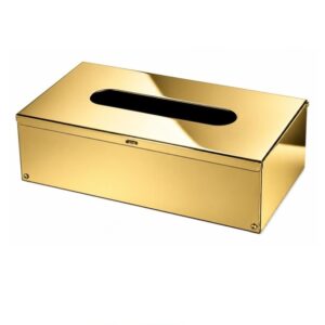 Metal Tissue Box Cover - 4, Mirror Gold