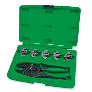 Toptul 6pcs Quick Interchangeable Ratchet Crimping Tool Kit
