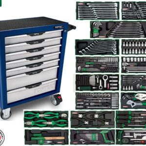 Toptul 7-Drawer Trolley with 320 Tools: Complete Your Workspace in One Go