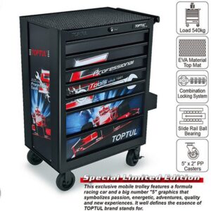 Toptul Limited Edition Mobile Trolley: Exclusive Storage and Security