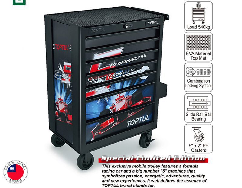 toptul-limited-e1675183347537.jpg Toptul Limited Edition Mobile Trolley: Exclusive Storage and Security - Image 1