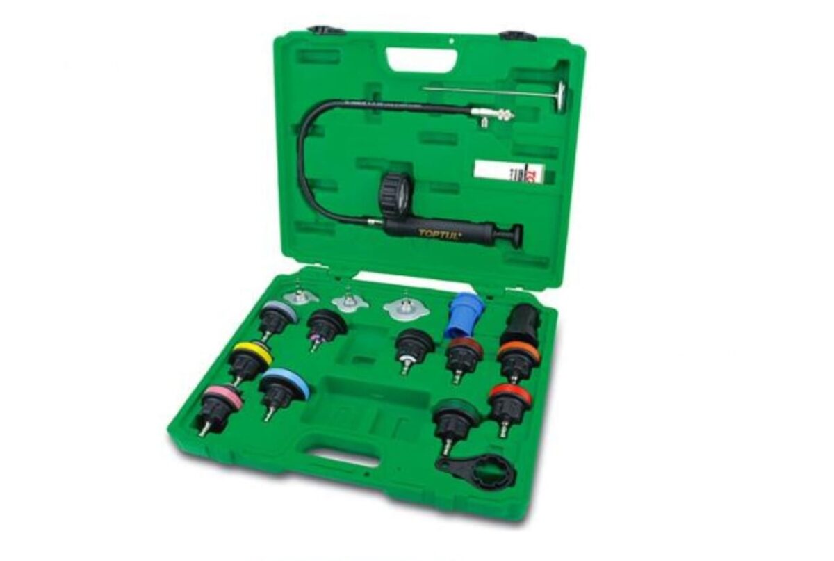 toptul-tester.jpg Toptul 18pcs Universal Radiator Pressure Test Kit - Image 1