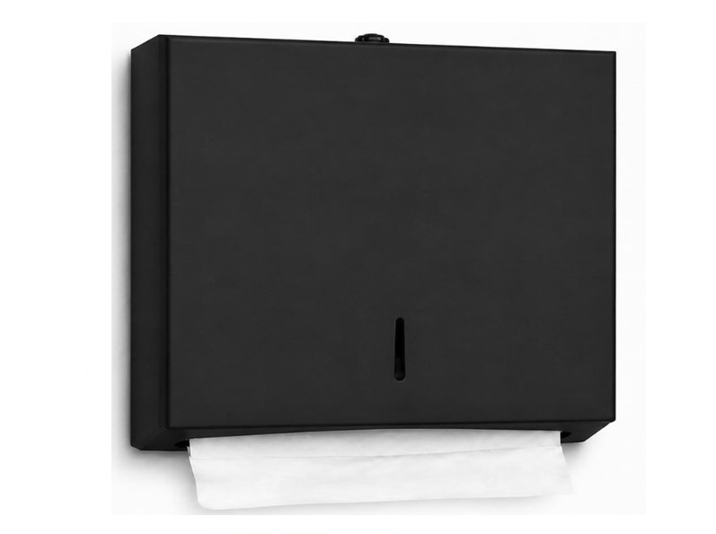 towel4.jpg Wall Mount Multifold Towel Dispenser - 4, Matte Black - Image 1